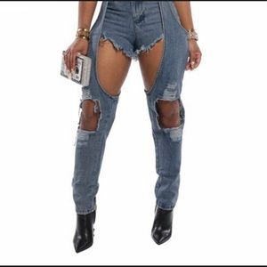 Distressed Denim 3 Piece Set